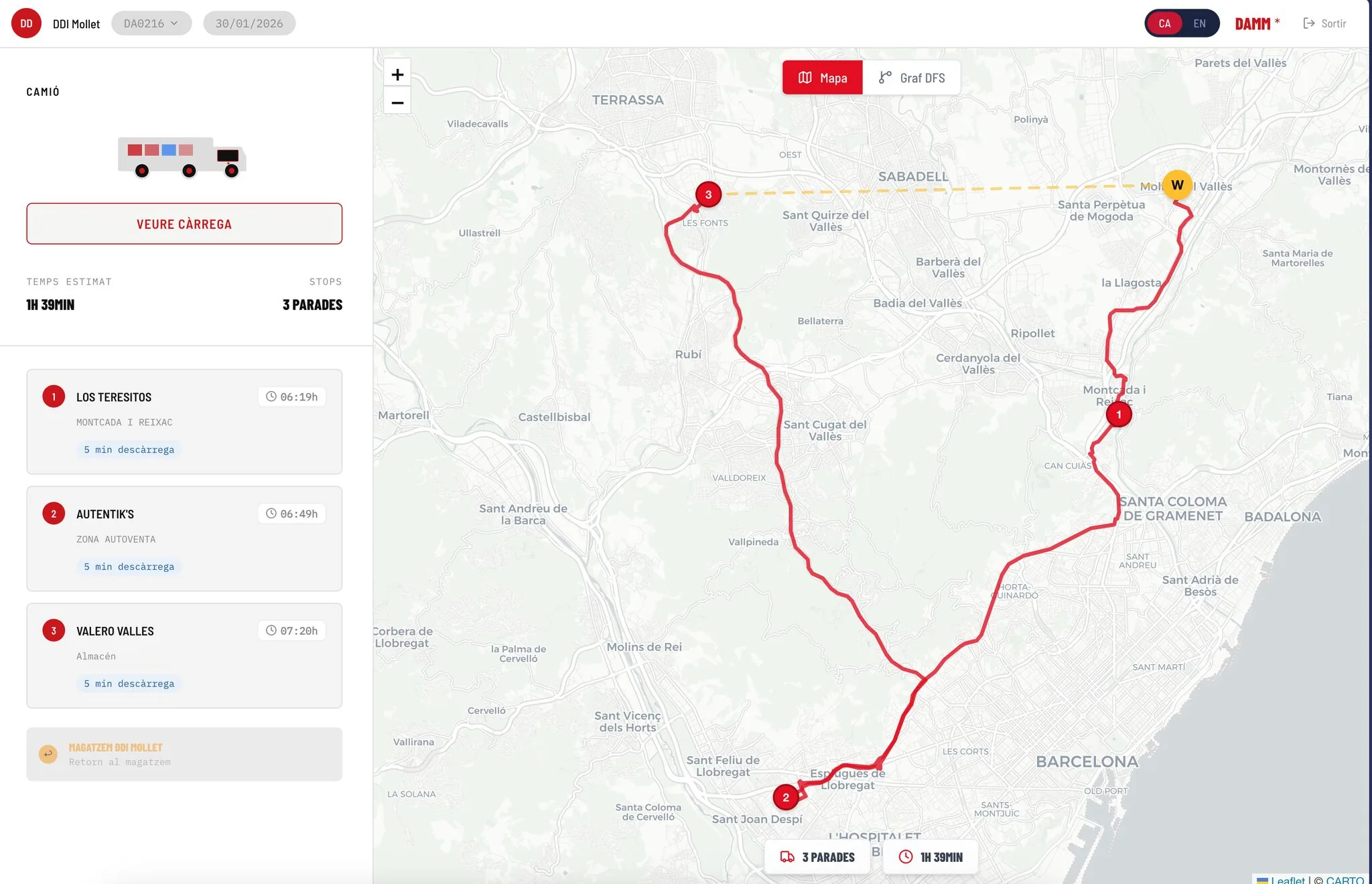Ruta Damm screenshot